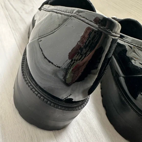 Kate Spade Patent Black Loafers with Rhinestone Accents - Picture 11 of 16